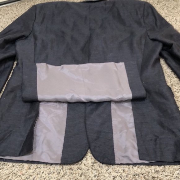 Hugo Boss Scorsese Blazer Size 44R Gray Virgin Wool Linen Blend - Picture 4 of 11